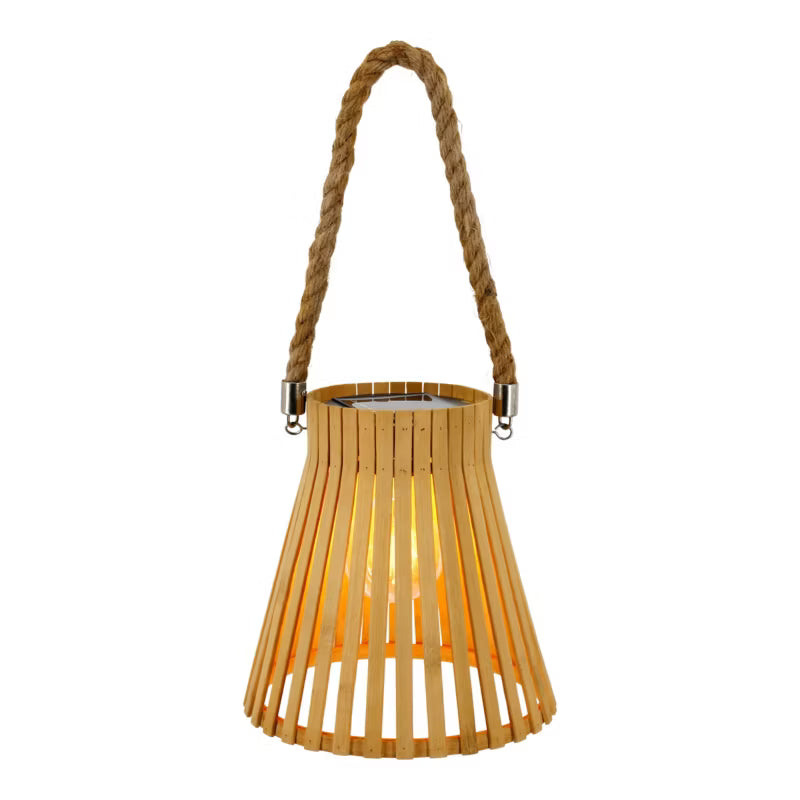 Solarlanterne Bamboo 17,5x33,5 cm Natur IP44