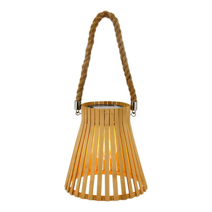 Solarlanterne Bamboo 17,5x33,5 cm Natur IP44