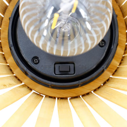Solarlanterne Bamboo 17,5x33,5 cm Natur IP44