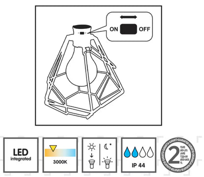 Solarlanterne Mini 15x13 cm Sort IP44