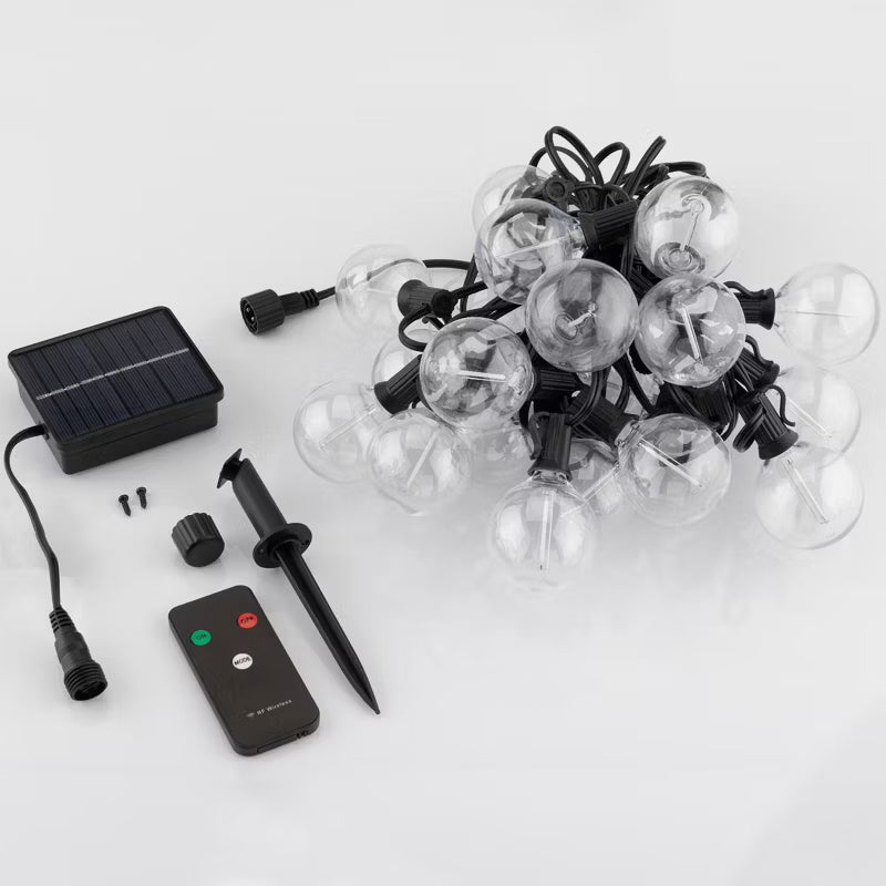 Solarlyskæde 20 LED G50 10,6 m RGB