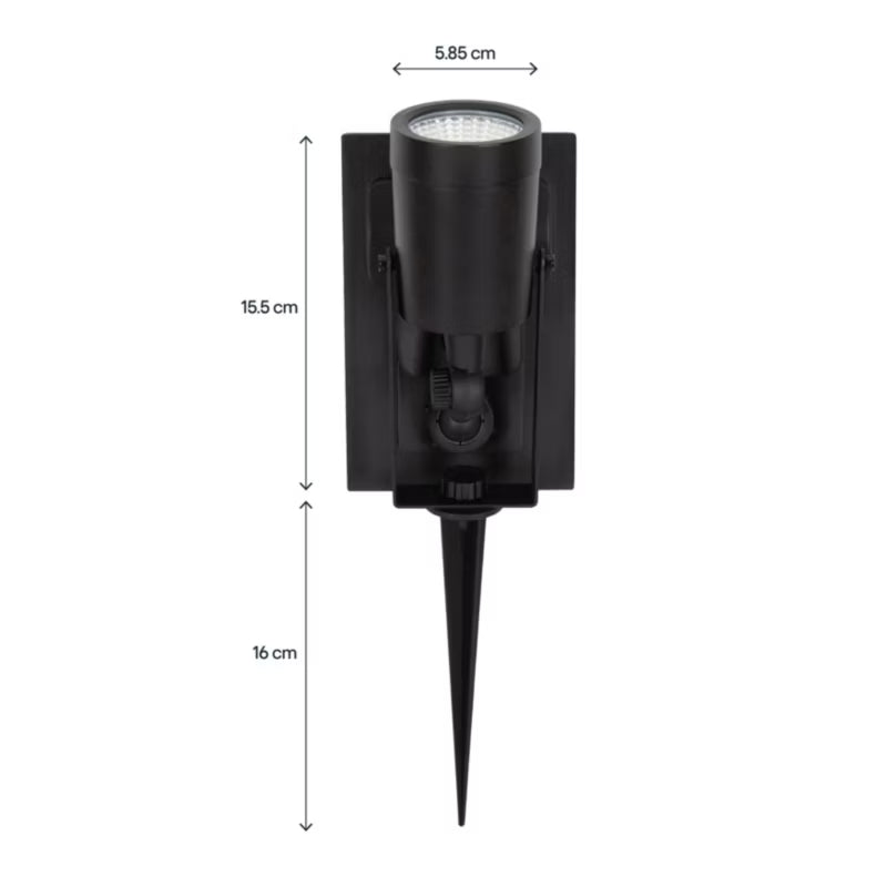 Solart Jordspydspot Adjuma 300 lm 5000K Sort