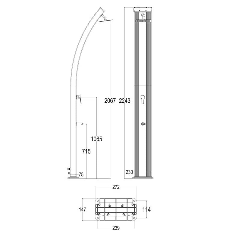 Solbruser Ella 40 Liter 224 cm med Fodbruser