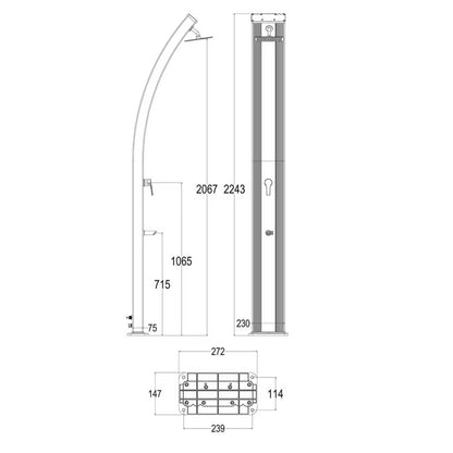 Solbruser Ella 40 Liter 224 cm med Fodbruser