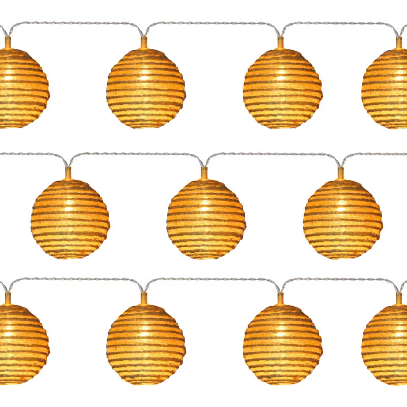 Solcelle Lyskæde Hessian 10 LED 4,8 m Varm Hvid IP44