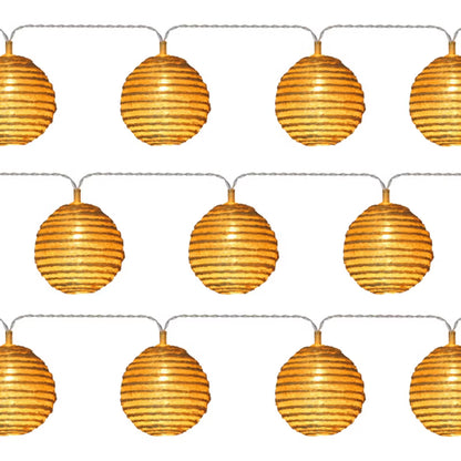 Solcelle Lyskæde Hessian 10 LED 4,8 m Varm Hvid IP44