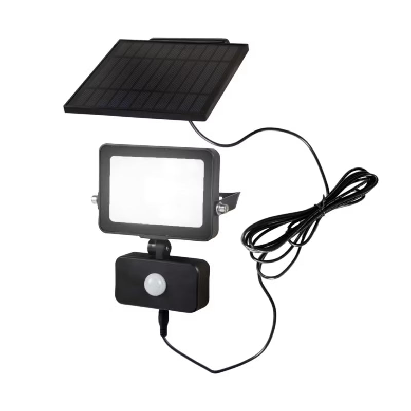 Solcelle Projektør LED med Sensor 600 lm Sort