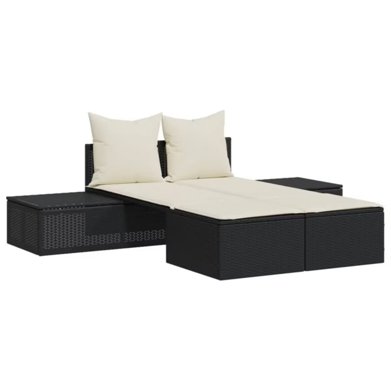Solseng 104x162 cm Sort med Hynder