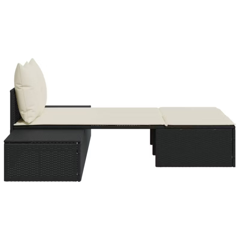 Solseng 104x162 cm Sort med Hynder