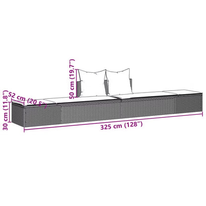 Solseng 104x162 cm Sort med Hynder