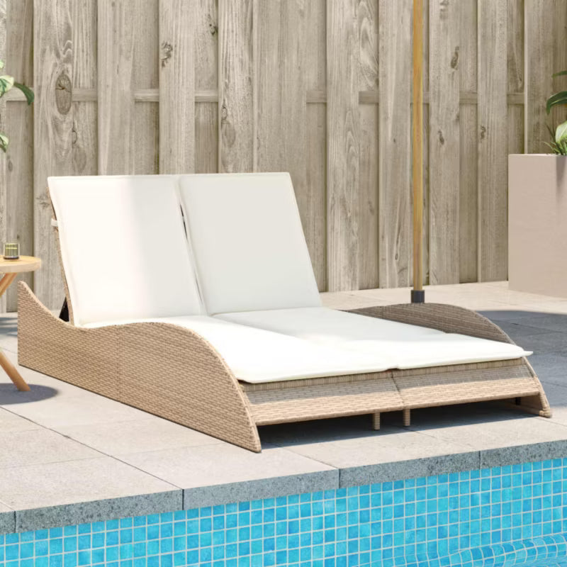 Solseng 114x205 cm Beige med Hynder