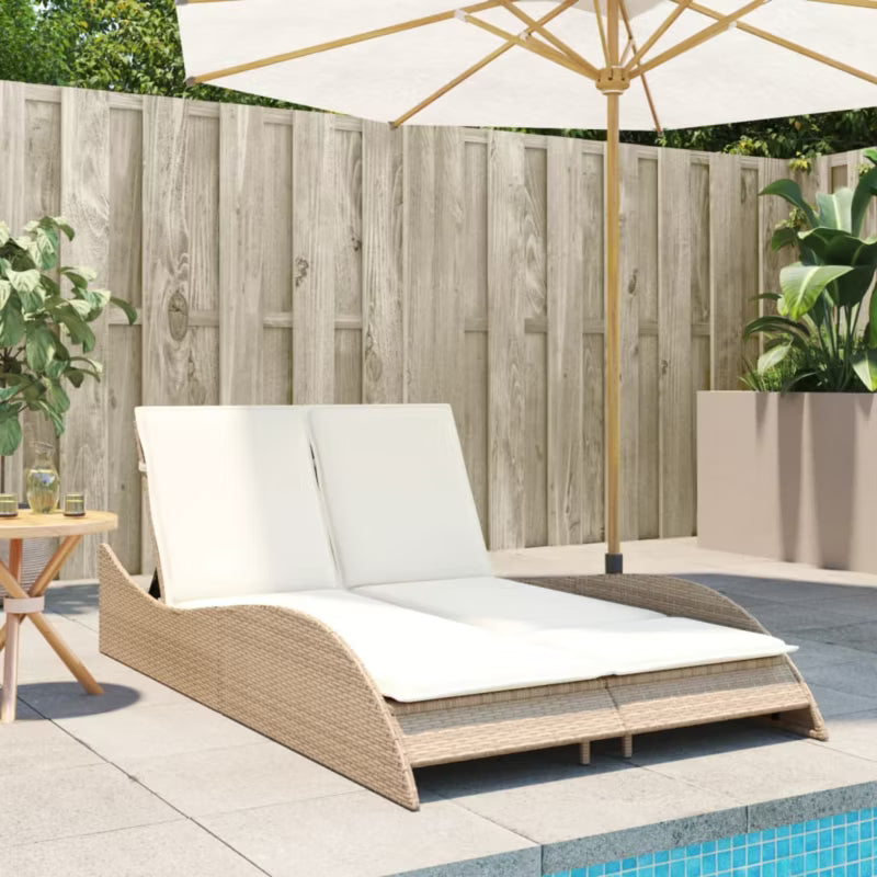 Solseng 114x205 cm Beige med Hynder
