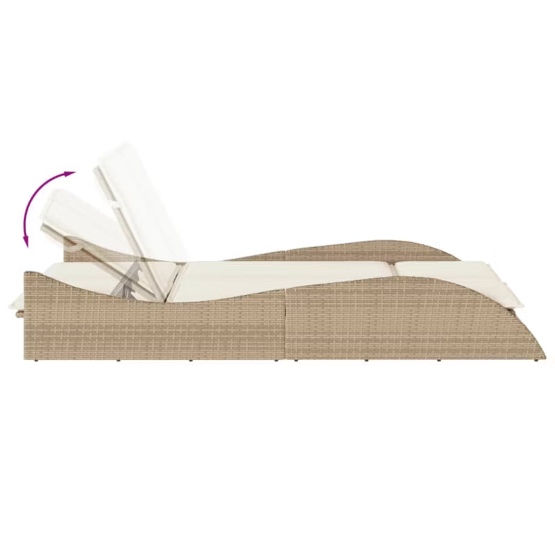 Solseng 114x205 cm Beige med Hynder