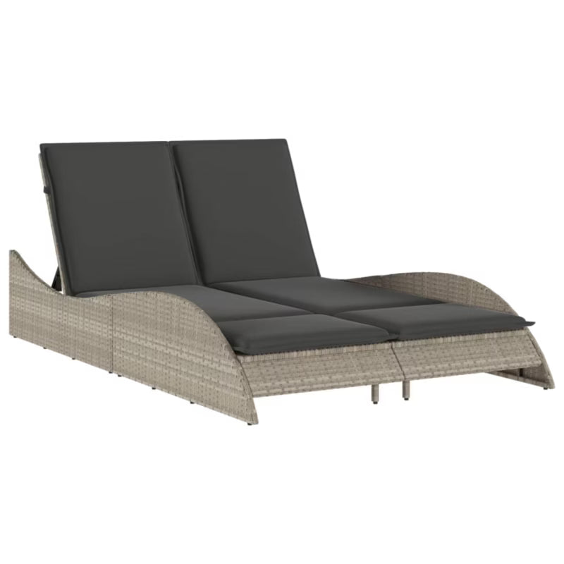 Solseng Poly outdoor Rattan 114x205 cm Grå