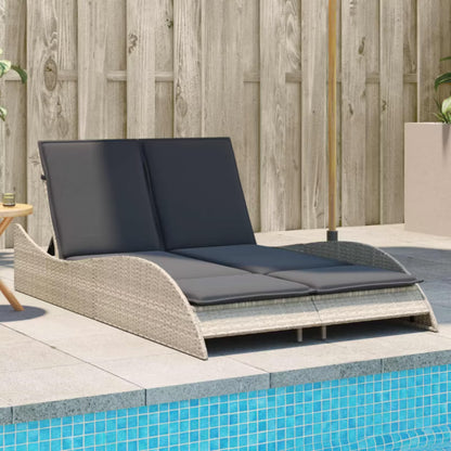 Solseng Poly outdoor Rattan 114x205 cm Grå