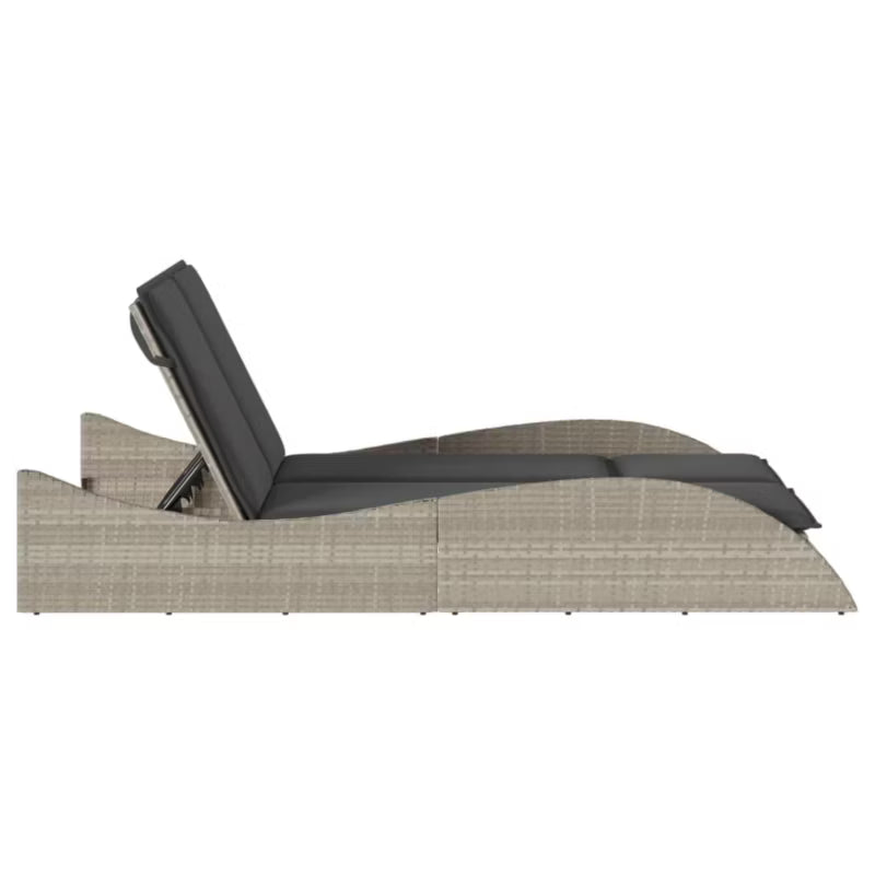 Solseng Poly outdoor Rattan 114x205 cm Grå