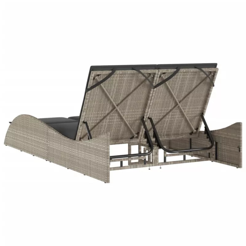 Solseng Poly outdoor Rattan 114x205 cm Grå
