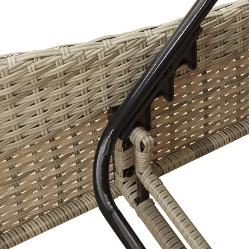 Solseng Poly outdoor Rattan 114x205 cm Grå