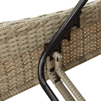 Solseng Poly outdoor Rattan 114x205 cm Grå