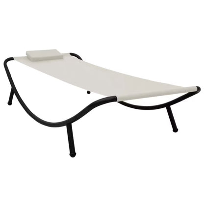 Solseng 200x90 cm Stål Creme med Hynde