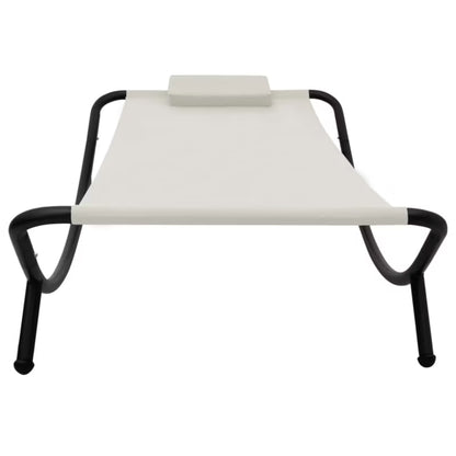 Solseng 200x90 cm Stål Creme med Hynde