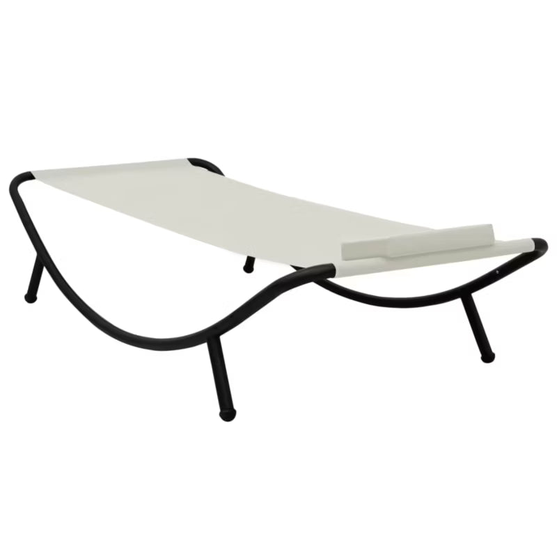 Solseng 200x90 cm Stål Creme med Hynde