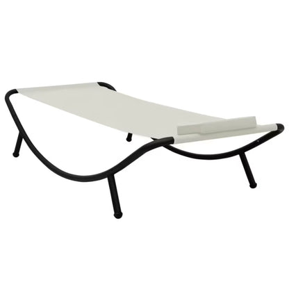 Solseng 200x90 cm Stål Creme med Hynde