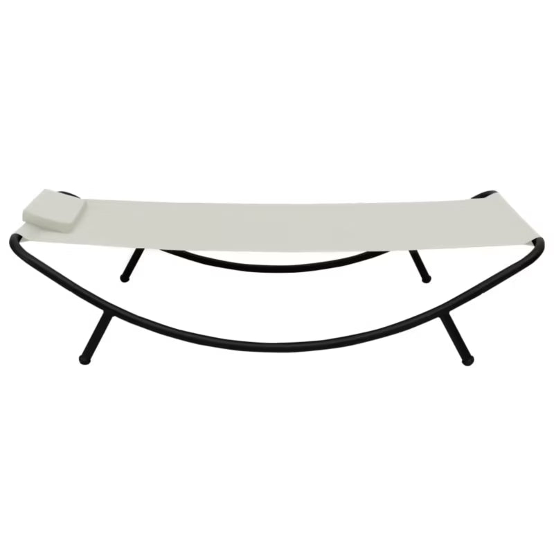 Solseng 200x90 cm Stål Creme med Hynde