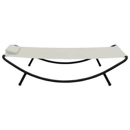 Solseng 200x90 cm Stål Creme med Hynde