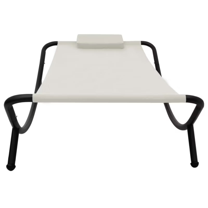 Solseng 200x90 cm Stål Creme med Hynde
