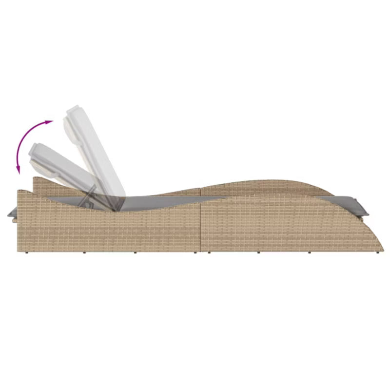 Solseng 60x205 cm Beige med Hynde