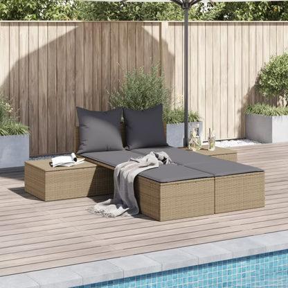 Solseng Dobbelt 104x162 cm Beige med Hynder