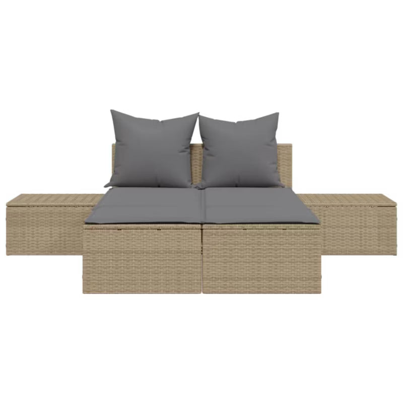Solseng Dobbelt 104x162 cm Beige med Hynder