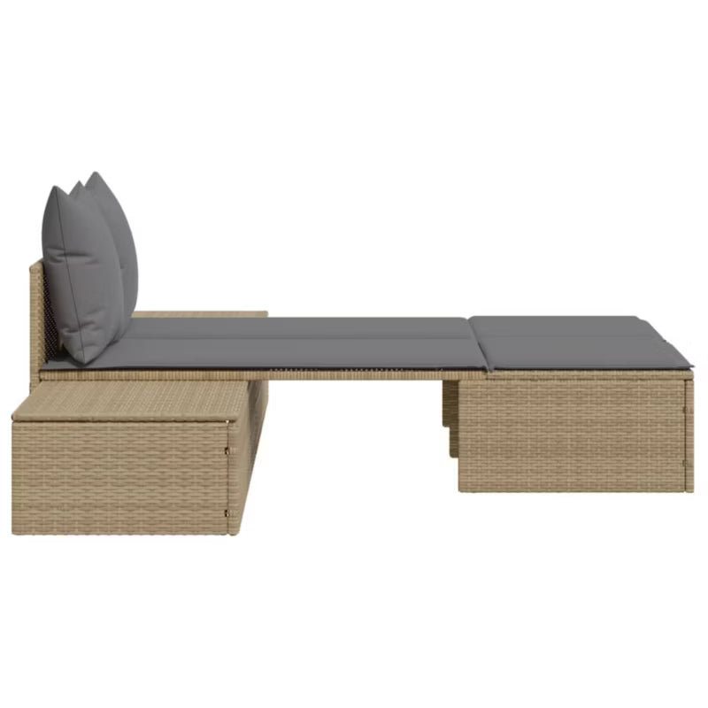 Solseng Dobbelt 104x162 cm Beige med Hynder