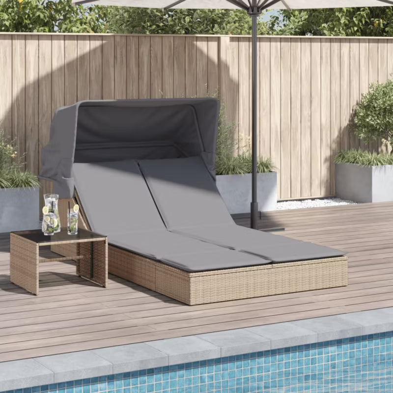 Solseng Dobbelt 108x236 cm Beige med Baldakin