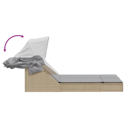 Solseng Dobbelt 108x236 cm Beige med Baldakin