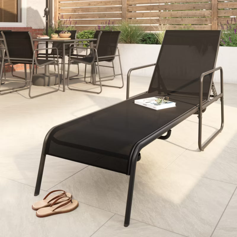 Solseng Krista 202x62 cm Sort 2 Stk