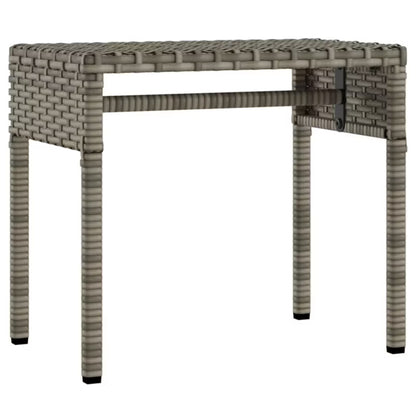 Solseng med Baldakin 62x200 cm Grå Polyrattan