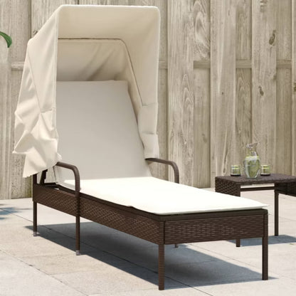 Solseng med Kaleche 200x62 cm Brun