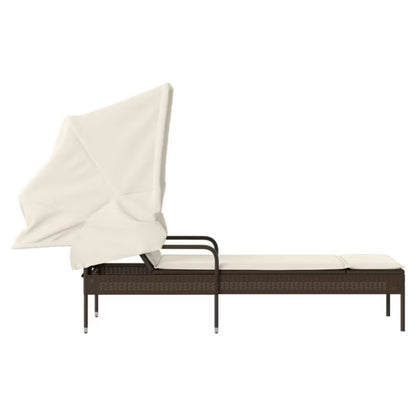 Solseng med Kaleche 200x62 cm Brun