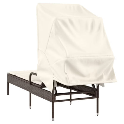 Solseng med Kaleche 200x62 cm Brun