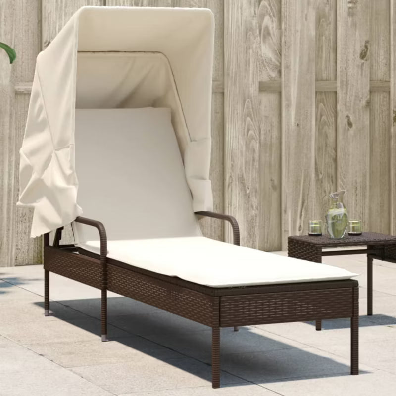 Solseng med Kaleche 200x62 cm Brun