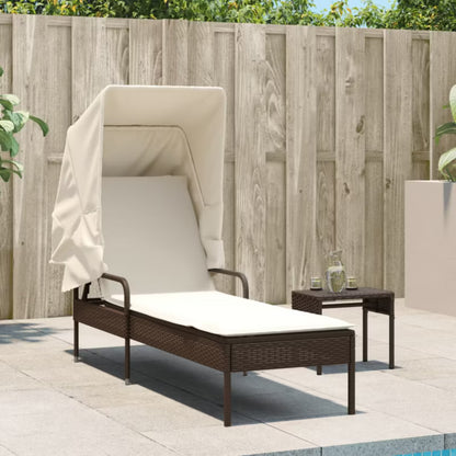 Solseng med Kaleche 200x62 cm Brun