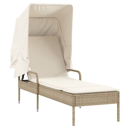 Solseng med Solsejl 62x200 cm Beige