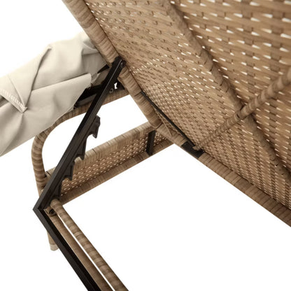 Solseng med Solsejl 62x200 cm Beige