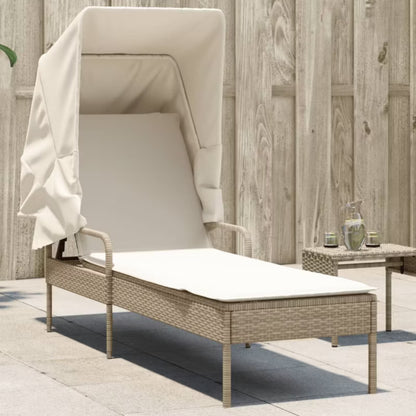Solseng med Solsejl 62x200 cm Beige