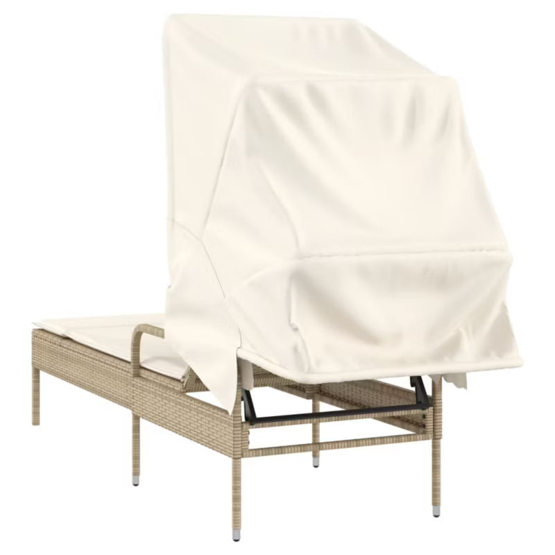 Solseng med Solsejl 62x200 cm Beige