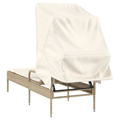 Solseng med Solsejl 62x200 cm Beige