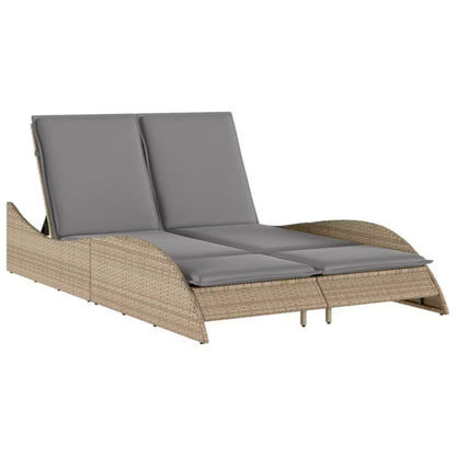 Solseng Poly outdoor 114x205 cm Beige med Hynder