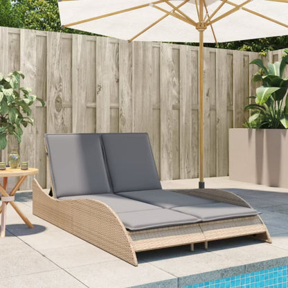 Solseng Poly outdoor 114x205 cm Beige med Hynder